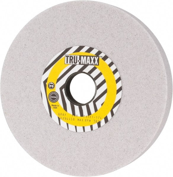 Tru-Maxx - 7" Diam x 1-1/4" Hole x 1" Thick, H Hardness, 46 Grit Surface Grinding Wheel - Aluminum Oxide, Type 5, Coarse Grade, 3,600 Max RPM, Vitrified Bond, One-Side Recess - Exact Tooling