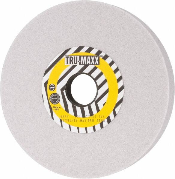 Tru-Maxx - 7" Diam x 1-1/4" Hole x 1" Thick, I Hardness, 60 Grit Surface Grinding Wheel - Aluminum Oxide, Type 5, Medium Grade, 3,600 Max RPM, Vitrified Bond, One-Side Recess - Exact Tooling