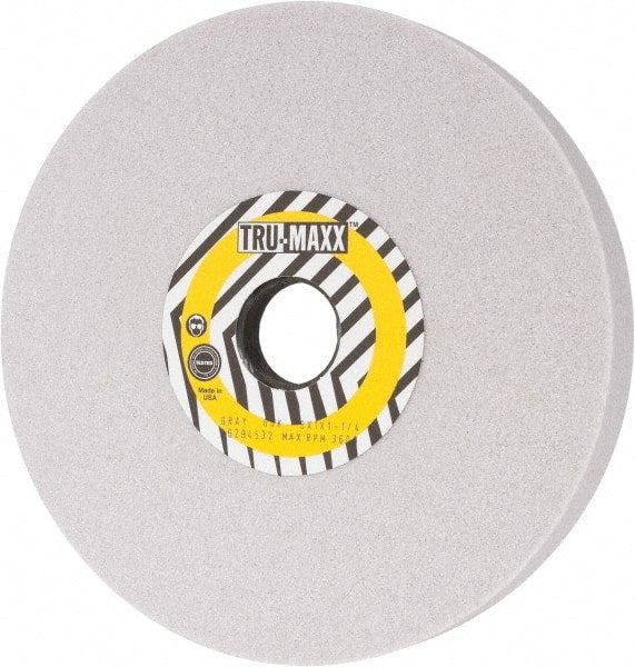 Tru-Maxx - 8" Diam x 1-1/4" Hole x 1" Thick, K Hardness, 60 Grit Surface Grinding Wheel - Aluminum Oxide, Type 5, Medium Grade, 3,600 Max RPM, Vitrified Bond, One-Side Recess - Exact Tooling