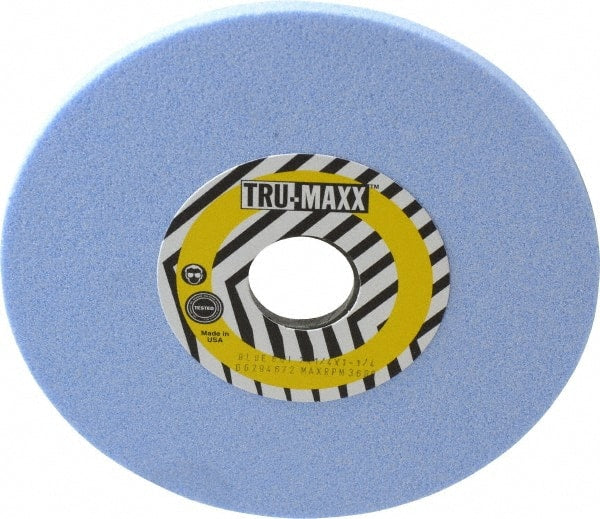 Tru-Maxx - 7" Diam x 1-1/4" Hole x 1/4" Thick, I Hardness, 60 Grit Surface Grinding Wheel - Ceramic, Type 1, Medium Grade, 3,600 Max RPM, Vitrified Bond, No Recess - Exact Tooling