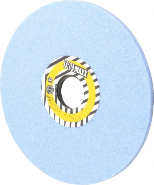 Tru-Maxx - 7" Diam x 1-1/4" Hole x 1/4" Thick, J Hardness, 60 Grit Surface Grinding Wheel - Ceramic, Type 1, Medium Grade, 3,600 Max RPM, Vitrified Bond, No Recess - Exact Tooling