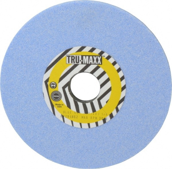 Tru-Maxx - 7" Diam x 1-1/4" Hole x 1/4" Thick, I Hardness, 46 Grit Surface Grinding Wheel - Ceramic, Type 1, Coarse Grade, 3,600 Max RPM, Vitrified Bond, No Recess - Exact Tooling