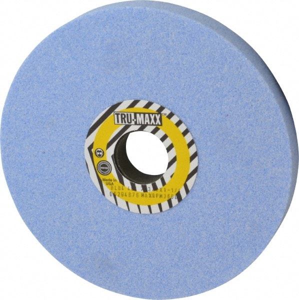 Tru-Maxx - 7" Diam x 1-1/4" Hole x 3/4" Thick, I Hardness, 46 Grit Surface Grinding Wheel - Ceramic, Type 1, Coarse Grade, 3,600 Max RPM, Vitrified Bond, No Recess - Exact Tooling