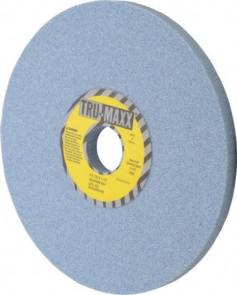 Tru-Maxx - 8" Diam x 1-1/4" Hole x 1/2" Thick, I Hardness, 46 Grit Surface Grinding Wheel - Ceramic, Type 1, Coarse Grade, 3,105 Max RPM, Vitrified Bond, No Recess - Exact Tooling