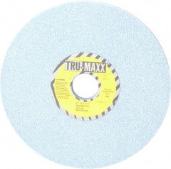 Tru-Maxx - 8" Diam x 1-1/4" Hole x 1/2" Thick, J Hardness, 46 Grit Surface Grinding Wheel - Ceramic, Type 1, Coarse Grade, 3,600 Max RPM, Vitrified Bond, No Recess - Exact Tooling