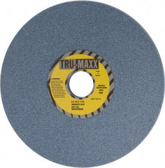 Tru-Maxx - 8" Diam x 1-1/4" Hole x 1/2" Thick, K Hardness, 46 Grit Surface Grinding Wheel - Ceramic, Type 1, Coarse Grade, 3,600 Max RPM, Vitrified Bond, No Recess - Exact Tooling