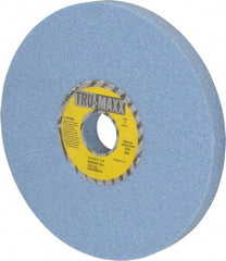Tru-Maxx - 8" Diam x 1-1/4" Hole x 3/4" Thick, J Hardness, 46 Grit Surface Grinding Wheel - Ceramic, Type 1, Coarse Grade, 3,600 Max RPM, Vitrified Bond, No Recess - Exact Tooling