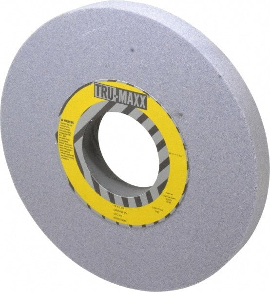 Tru-Maxx - 10" Diam x 3" Hole x 1" Thick, I Hardness, 60 Grit Surface Grinding Wheel - Aluminum Oxide, Type 1, Medium Grade, 3,250 Max RPM, Vitrified Bond, No Recess - Exact Tooling