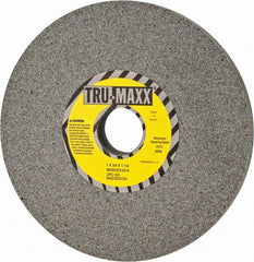 Tru-Maxx - 7" Diam x 1-1/4" Hole x 3/4" Thick, K Hardness, 60 Grit Surface Grinding Wheel - Aluminum Oxide, Type 1, Medium Grade, 3,600 Max RPM, Vitrified Bond, No Recess - Exact Tooling