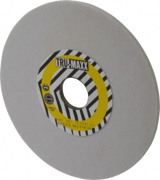 Tru-Maxx - 7" Diam x 1-1/4" Hole x 1/4" Thick, I Hardness, 80 Grit Surface Grinding Wheel - Aluminum Oxide, Type 1, Medium Grade, 3,600 Max RPM, Vitrified Bond, No Recess - Exact Tooling
