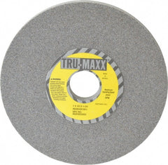 Tru-Maxx - 7" Diam x 1-1/4" Hole x 1/2" Thick, I Hardness, 80 Grit Surface Grinding Wheel - Aluminum Oxide, Type 1, Medium Grade, 3,600 Max RPM, Vitrified Bond, No Recess - Exact Tooling