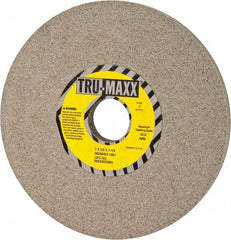 Tru-Maxx - 7" Diam x 1-1/4" Hole x 1/2" Thick, I Hardness, 100 Grit Surface Grinding Wheel - Aluminum Oxide, Type 1, Fine Grade, 3,600 Max RPM, Vitrified Bond, No Recess - Exact Tooling