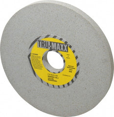 Tru-Maxx - 7" Diam x 1-1/4" Hole x 1/2" Thick, J Hardness, 100 Grit Surface Grinding Wheel - Aluminum Oxide, Type 1, Fine Grade, 3,600 Max RPM, Vitrified Bond, No Recess - Exact Tooling