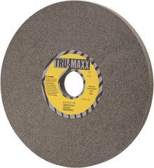 Tru-Maxx - 8" Diam x 1-1/4" Hole x 1/2" Thick, I Hardness, 80 Grit Surface Grinding Wheel - Aluminum Oxide, Type 1, Medium Grade, 3,600 Max RPM, Vitrified Bond, No Recess - Exact Tooling