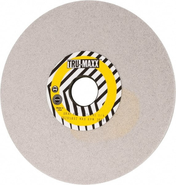 Tru-Maxx - 8" Diam x 1-1/4" Hole x 1/4" Thick, I Hardness, 60 Grit Surface Grinding Wheel - Aluminum Oxide, Type 1, Medium Grade, 3,600 Max RPM, Vitrified Bond, No Recess - Exact Tooling