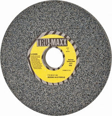 Tru-Maxx - 7" Diam x 1-1/4" Hole x 1/2" Thick, G Hardness, 46 Grit Surface Grinding Wheel - Aluminum Oxide, Type 1, Coarse Grade, 3,600 Max RPM, Vitrified Bond, No Recess - Exact Tooling