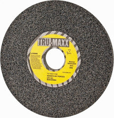 Tru-Maxx - 7" Diam x 1-1/4" Hole x 1/2" Thick, F Hardness, 46 Grit Surface Grinding Wheel - Aluminum Oxide, Type 1, Coarse Grade, 3,600 Max RPM, Vitrified Bond, No Recess - Exact Tooling