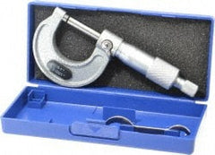 Value Collection - 0 to 1" Range, 0.0001" Graduation, Mechanical Outside Micrometer - Ratchet Stop Thimble, Accurate to 0.0001" - Exact Tooling