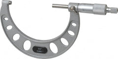 Value Collection - 3 to 4" Range, 0.0001" Graduation, Mechanical Outside Micrometer - Ratchet Stop Thimble, Accurate to 0.0001" - Exact Tooling