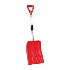 Value Collection - 10-1/2 Inch Wide Blade x 13 Inch High Blade Snow Shovel - 24 Inch Long Metal Shaft Handle with Poly D-Grip - Exact Tooling