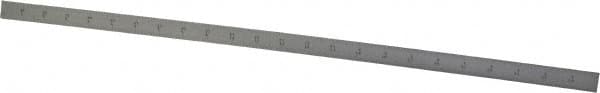 Starrett - 24" Long, 1/64, 1/32, 1/16, 1/8" Graduation, Flexible Steel Rule - 4R Graduation Style, 3/4" Wide, Silver, Satin Chrome Finish - Exact Tooling