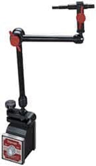 Starrett - 150 Lb Magnetic Force, Fine Adjustment Indicator Positioner & Holder with Base - Articulated Arm, 1-15/16" Base Height - Exact Tooling