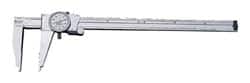 Starrett - 0" to 12" Range, 0.001" Graduation, 0.1" per Revolution, Dial Caliper - White Face, 3" Jaw Length, Accurate to 0.001" - Exact Tooling