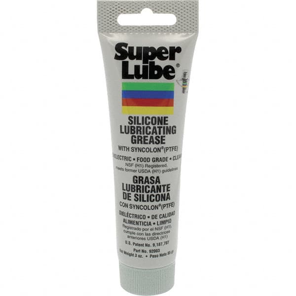 Synco Chemical - 3 oz Tube Silicone General Purpose Grease - Translucent White, Food Grade, 500°F Max Temp, NLGIG 2, - Exact Tooling