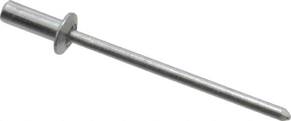 RivetKing - Size 42 Dome Head Aluminum Closed End Sealing Blind Rivet - Aluminum Mandrel, 0.063" to 1/8" Grip, 1/4" Head Diam, 0.129" to 0.133" Hole Diam, 0.36" Length Under Head, 1/8" Body Diam - Exact Tooling