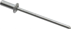RivetKing - Size 42 Dome Head Aluminum Closed End Sealing Blind Rivet - Aluminum Mandrel, 0.063" to 1/8" Grip, 1/4" Head Diam, 0.129" to 0.133" Hole Diam, 0.36" Length Under Head, 1/8" Body Diam - Exact Tooling