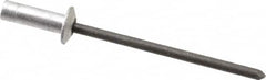 RivetKing - Size 43 Dome Head Aluminum Closed End Sealing Blind Rivet - Steel Mandrel, 0.126" to 0.187" Grip, 1/4" Head Diam, 0.129" to 0.133" Hole Diam, 0.422" Length Under Head, 1/8" Body Diam - Exact Tooling