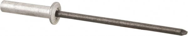 RivetKing - Size 46 Dome Head Aluminum Closed End Sealing Blind Rivet - Steel Mandrel, 0.313" to 3/8" Grip, 1/4" Head Diam, 0.129" to 0.133" Hole Diam, 0.61" Length Under Head, 1/8" Body Diam - Exact Tooling