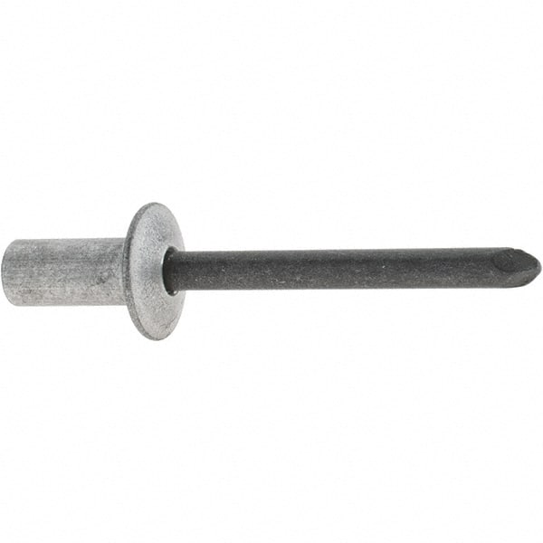 RivetKing - Size 84 Dome Head Aluminum Closed End Sealing Blind Rivet - Steel Mandrel, 1/8" to 1/4" Grip, 1/2" Head Diam, 0.257" to 0.261" Hole Diam, 0.57" Length Under Head, 1/4" Body Diam - Exact Tooling