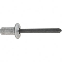RivetKing - Size 84 Dome Head Aluminum Closed End Sealing Blind Rivet - Steel Mandrel, 1/8" to 1/4" Grip, 1/2" Head Diam, 0.257" to 0.261" Hole Diam, 0.57" Length Under Head, 1/4" Body Diam - Exact Tooling