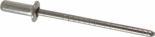 RivetKing - Size 43 Dome Head Stainless Steel Closed End Sealing Blind Rivet - Stainless Steel Mandrel, 0.126" to 0.187" Grip, 1/4" Head Diam, 0.129" to 0.133" Hole Diam, 0.422" Length Under Head, 1/8" Body Diam - Exact Tooling