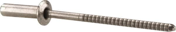 RivetKing - Size 44 Dome Head Stainless Steel Closed End Sealing Blind Rivet - Stainless Steel Mandrel, 0.188" to 1/4" Grip, 1/4" Head Diam, 0.129" to 0.133" Hole Diam, 0.485" Length Under Head, 1/8" Body Diam - Exact Tooling