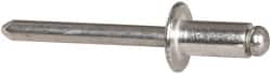 RivetKing - Size 84 Dome Head Aluminum Open End Blind Rivet - Aluminum Mandrel, 0.02" to 1/4" Grip, 1/2" Head Diam, 0.257" to 0.261" Hole Diam, 1/2" Length Under Head, 1/4" Body Diam - Exact Tooling
