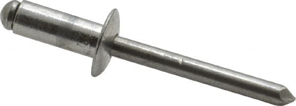 RivetKing - Size 86 Dome Head Aluminum Open End Blind Rivet - Aluminum Mandrel, 0.251" to 3/8" Grip, 1/2" Head Diam, 0.257" to 0.261" Hole Diam, 5/8" Length Under Head, 1/4" Body Diam - Exact Tooling