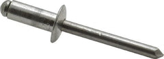 RivetKing - Size 86 Dome Head Aluminum Open End Blind Rivet - Aluminum Mandrel, 0.251" to 3/8" Grip, 1/2" Head Diam, 0.257" to 0.261" Hole Diam, 5/8" Length Under Head, 1/4" Body Diam - Exact Tooling