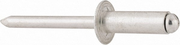 RivetKing - Size 88 Dome Head Aluminum Open End Blind Rivet - Aluminum Mandrel, 0.376" to 1/2" Grip, 1/2" Head Diam, 0.257" to 0.261" Hole Diam, 3/4" Length Under Head, 1/4" Body Diam - Exact Tooling