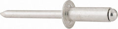 RivetKing - Size 88 Dome Head Aluminum Open End Blind Rivet - Aluminum Mandrel, 0.376" to 1/2" Grip, 1/2" Head Diam, 0.257" to 0.261" Hole Diam, 3/4" Length Under Head, 1/4" Body Diam - Exact Tooling