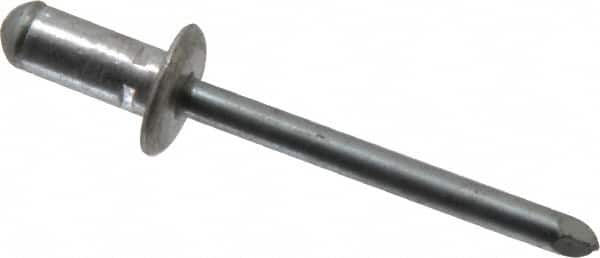 RivetKing - Size 82-84 Dome Head Aluminum Multi Grip Blind Rivet - Steel Mandrel, 0.062" to 1/4" Grip, 0.511" Head Diam, 0.257" to 0.261" Hole Diam, 0.472" Length Under Head, 1/4" Body Diam - Exact Tooling