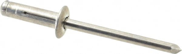 RivetKing - Size 0619 Dome Head Aluminum Tri Folding Blind Rivet - Aluminum Mandrel, 0.04" to 0.157" Grip, 0.386" Head Diam, 0.196" to 0.209" Hole Diam, 0.684" Length Under Head, 3/16" Body Diam - Exact Tooling