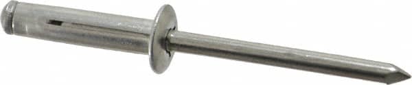 RivetKing - Size 0625 Dome Head Aluminum Tri Folding Blind Rivet - Aluminum Mandrel, 0.04" to 0.354" Grip, 0.386" Head Diam, 0.196" to 0.209" Hole Diam, 0.906" Length Under Head, 3/16" Body Diam - Exact Tooling