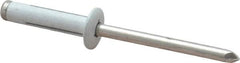 RivetKing - Size 0625 Dome Head Aluminum Tri Folding Blind Rivet - Aluminum Mandrel, 0.04" to 0.354" Grip, 0.386" Head Diam, 0.196" to 0.209" Hole Diam, 0.906" Length Under Head, 3/16" Body Diam - Exact Tooling