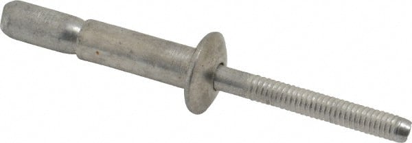 RivetKing - Size 810 Dome Head Aluminum Structural with Locking Stem Blind Rivet - Aluminum Mandrel, 0.35" to 5/8" Grip, 0.525" Head Diam, 0.261" to 0.272" Hole Diam, 0.81" Length Under Head, 1/4" Body Diam - Exact Tooling
