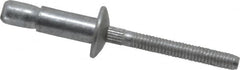 RivetKing - Size 86 Dome Head Aluminum Structural with Locking Stem Blind Rivet - Aluminum Mandrel, 0.08" to 3/8" Grip, 0.525" Head Diam, 0.261" to 0.272" Hole Diam, 0.56" Length Under Head, 1/4" Body Diam - Exact Tooling