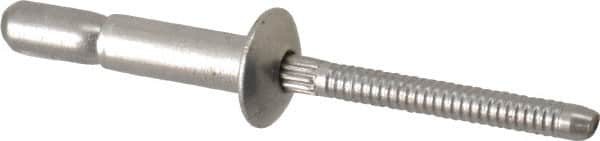 RivetKing - Size 67 Dome Head Stainless Steel Structural with Locking Stem Blind Rivet - Stainless Steel Mandrel, 0.214" to 0.437" Grip, 0.385" Head Diam, 0.194" to 0.204" Hole Diam, 0.572" Length Under Head, 3/16" Body Diam - Exact Tooling