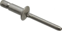 RivetKing - Size 86 Dome Head Stainless Steel Structural with Locking Stem Blind Rivet - Stainless Steel Mandrel, 0.08" to 3/8" Grip, 0.525" Head Diam, 0.261" to 0.276" Hole Diam, 0.56" Length Under Head, 1/4" Body Diam - Exact Tooling
