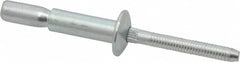 RivetKing - Size 810 Dome Head Steel Structural with Locking Stem Blind Rivet - Steel Mandrel, 0.35" to 5/8" Grip, 0.525" Head Diam, 0.261" to 0.276" Hole Diam, 0.81" Length Under Head, 1/4" Body Diam - Exact Tooling